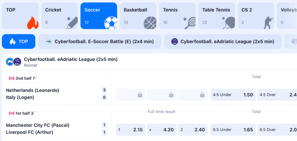Proceed to the Football Betting Section